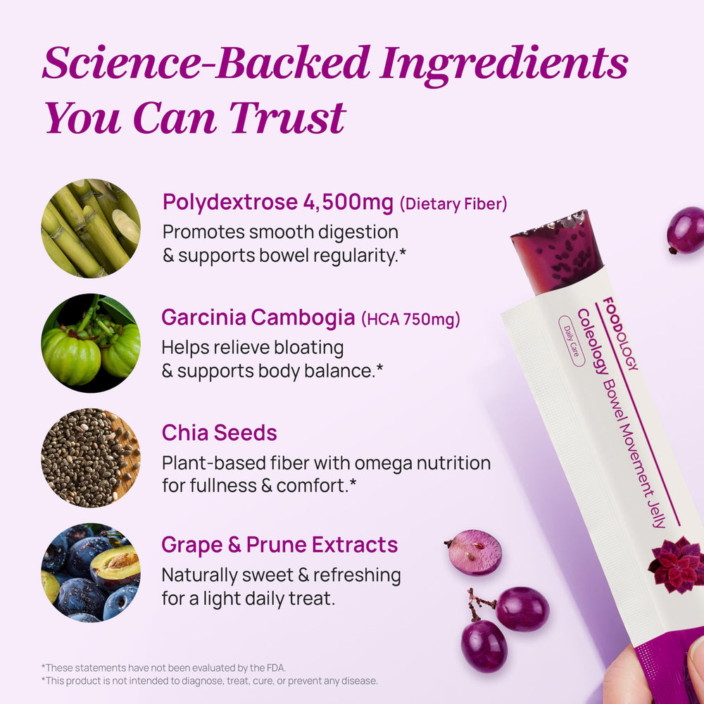 FOODOLOGY Coleology prebiotic fiber blend supports smooth digestion and regularity.