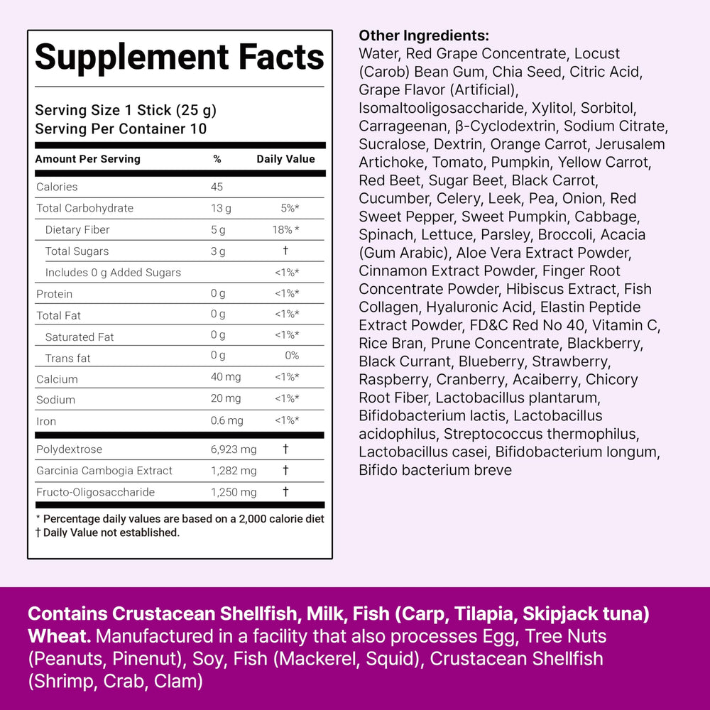 FOODOLOGY Coleology prune concentrate enhances regularity as part of a balanced routine.