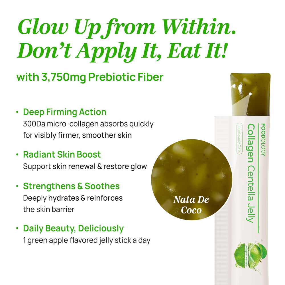 FOODOLOGY Green Apple jelly texture close-up highlighting vivid color and chewy bite for a pleasant daily ritual.