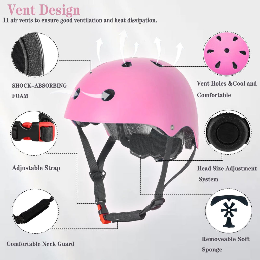 FOOKCIAN helmet features 11 vents to keep heads cool during activity.