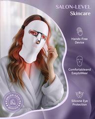 FOLOKE cordless LED mask enables hands-free, portable skin care sessions.