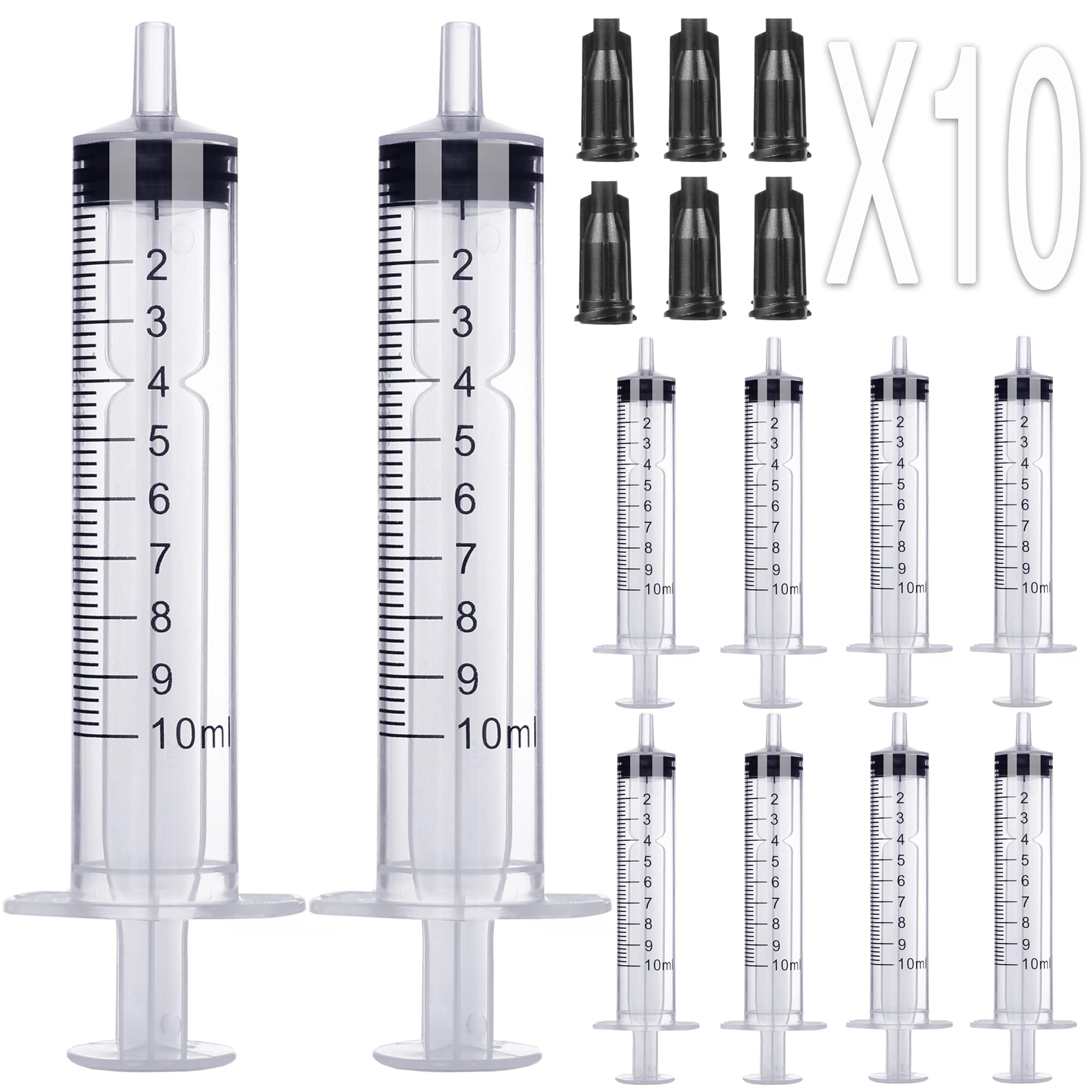 Foosi 10ml syringe without needle with cap, ideal for precise liquid dispensing.