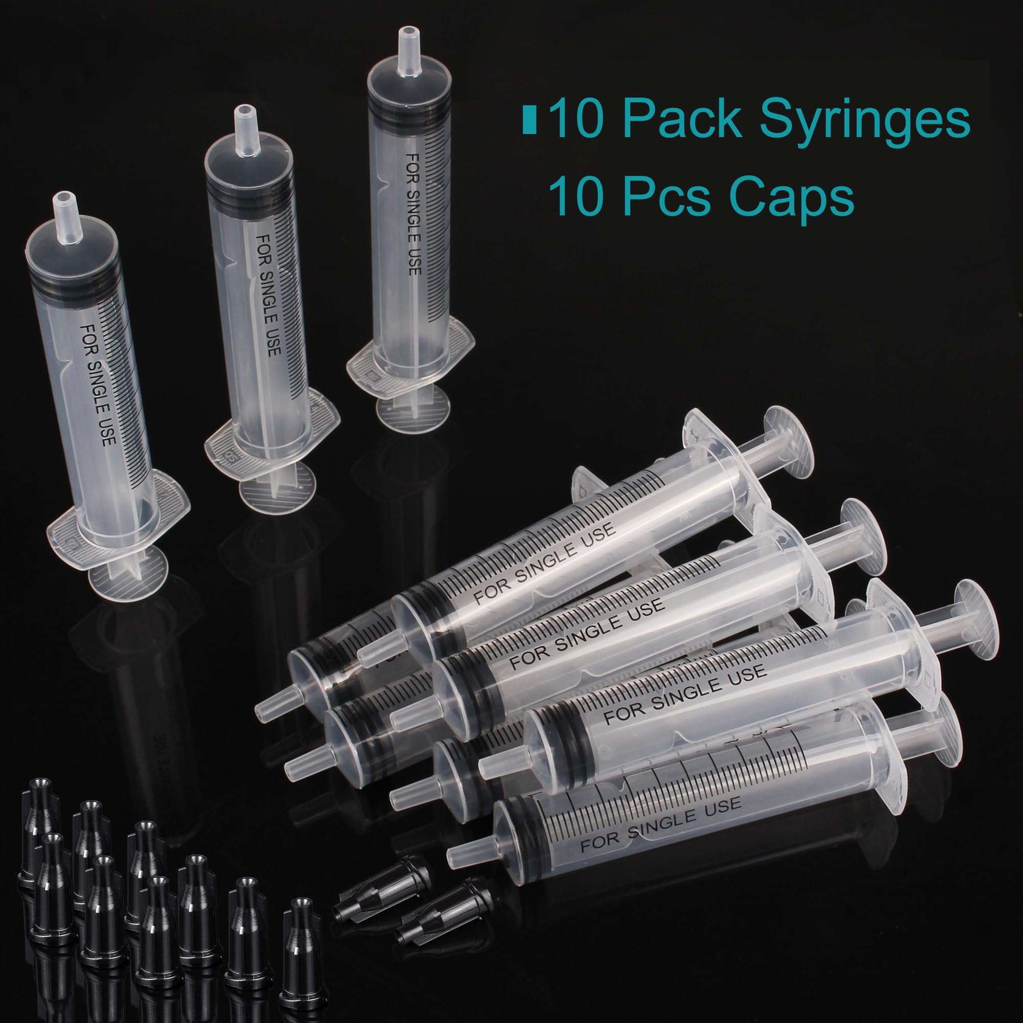 Foosi syringe with clear markings and transparent barrel for easy measurement.