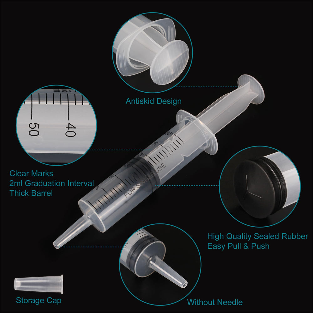 Foosi sterile 60ml syringes, individually sealed for clean handling