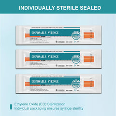Foosi syringe with clear 100-unit scale for easy measurement reading.