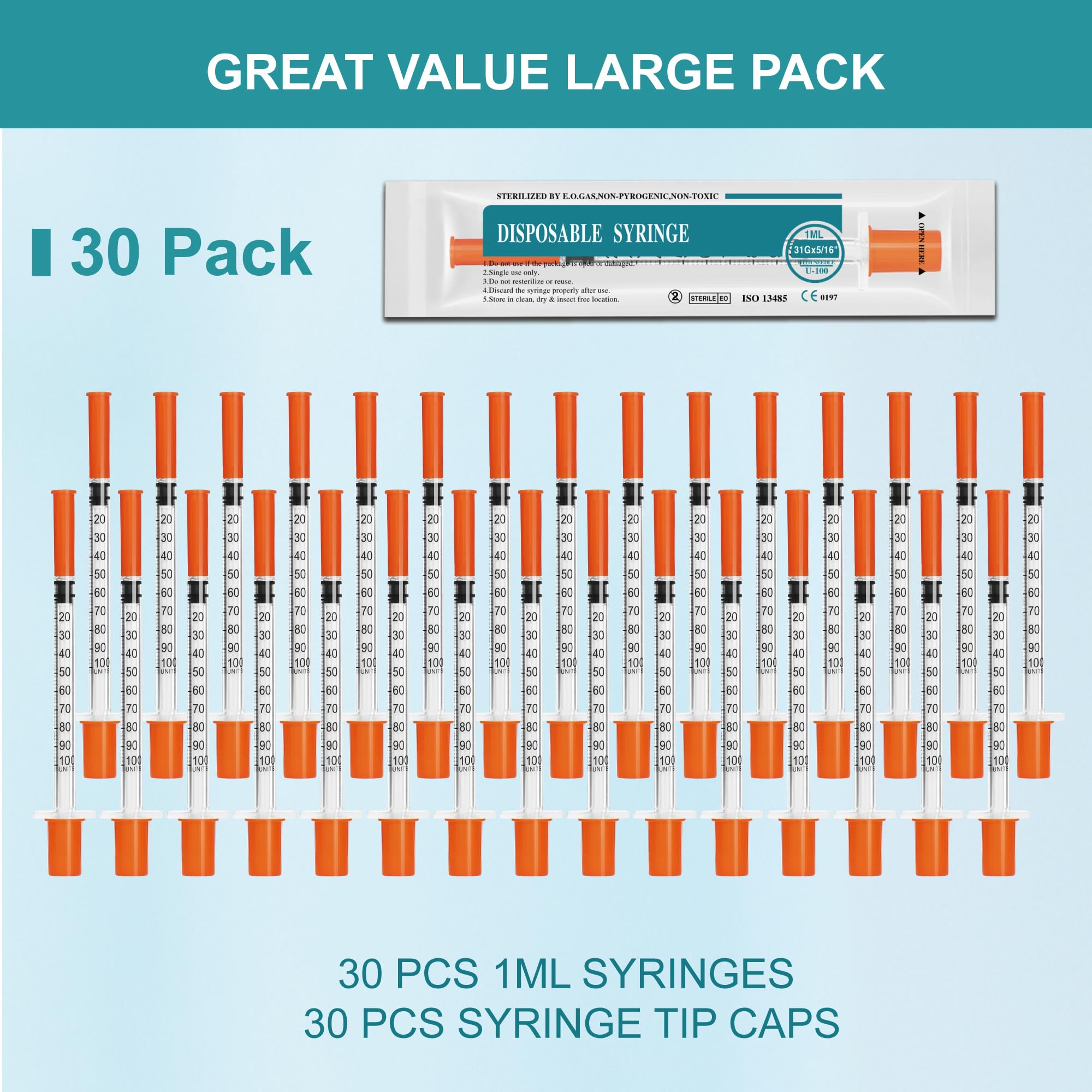 Foosi 1ml syringe showing plunger and tube design for reliable use.
