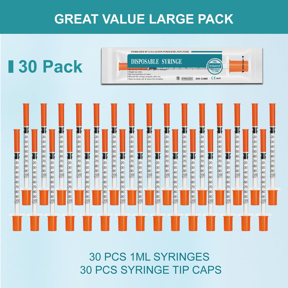 Foosi 1ml syringe showing plunger and tube design for reliable use.