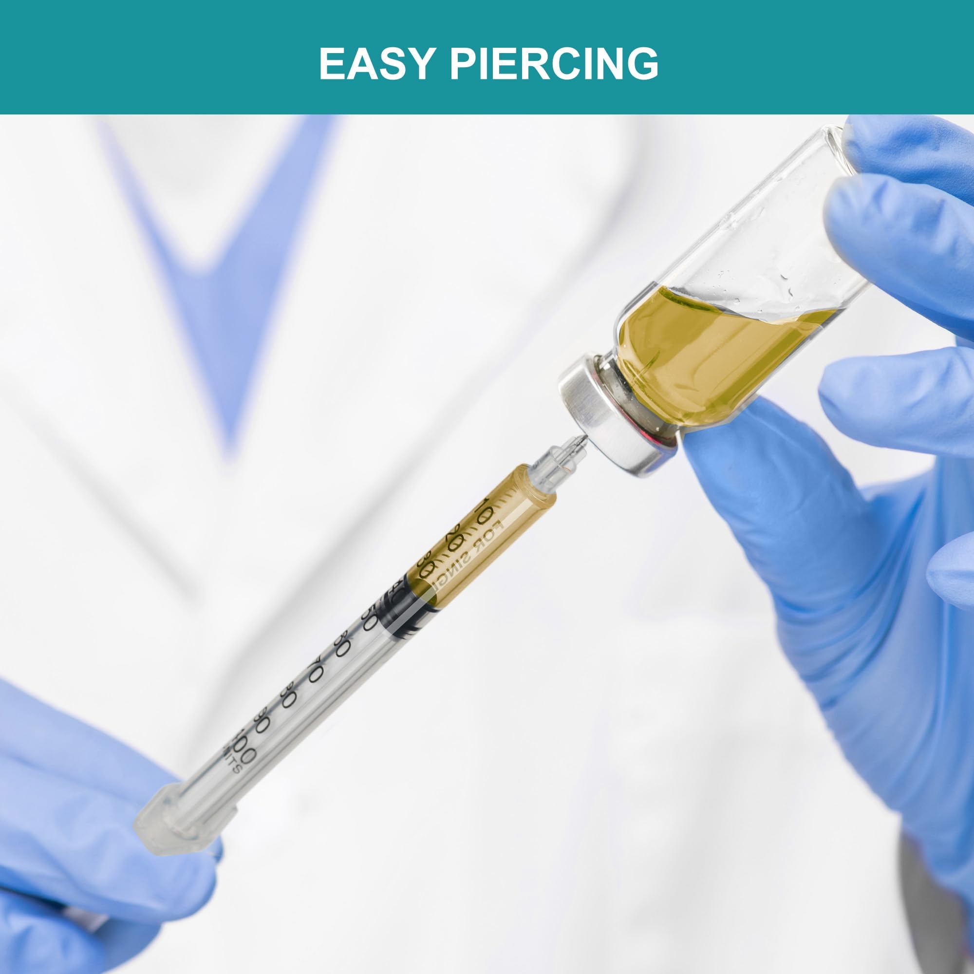 Foosi ultra-fine 31G 5/16 inch needle designed for minimal resistance.