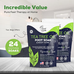 FOOT CURE tea-tree-oil-and-epsom-salt-blend highlights natural ingredients.