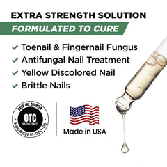 Foot Cure applicator brush for precise at-home nail treatment.