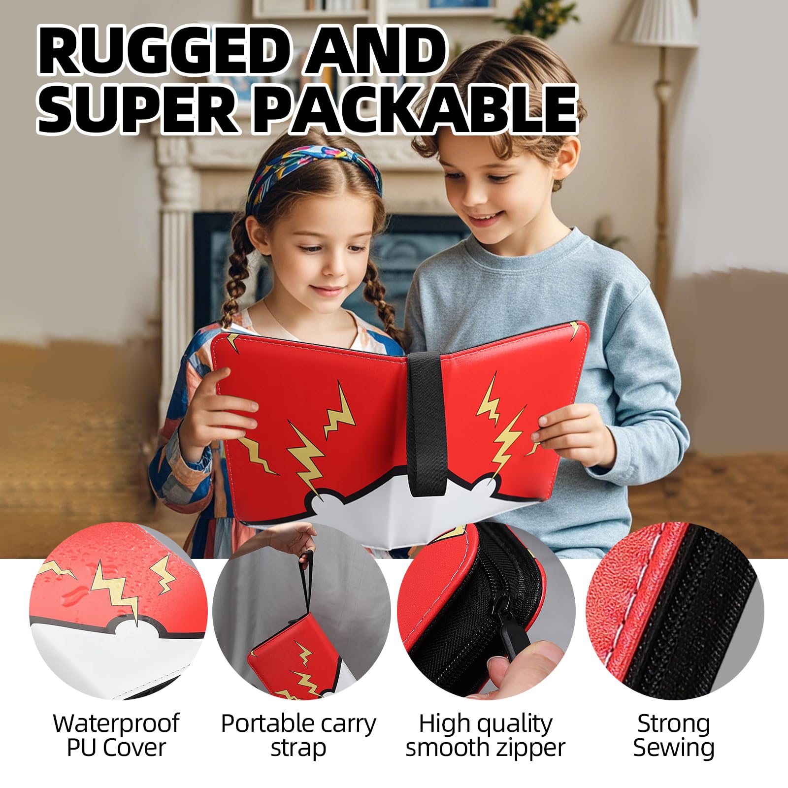FootJKYX four-pocket card binder keeps pockets accessible.