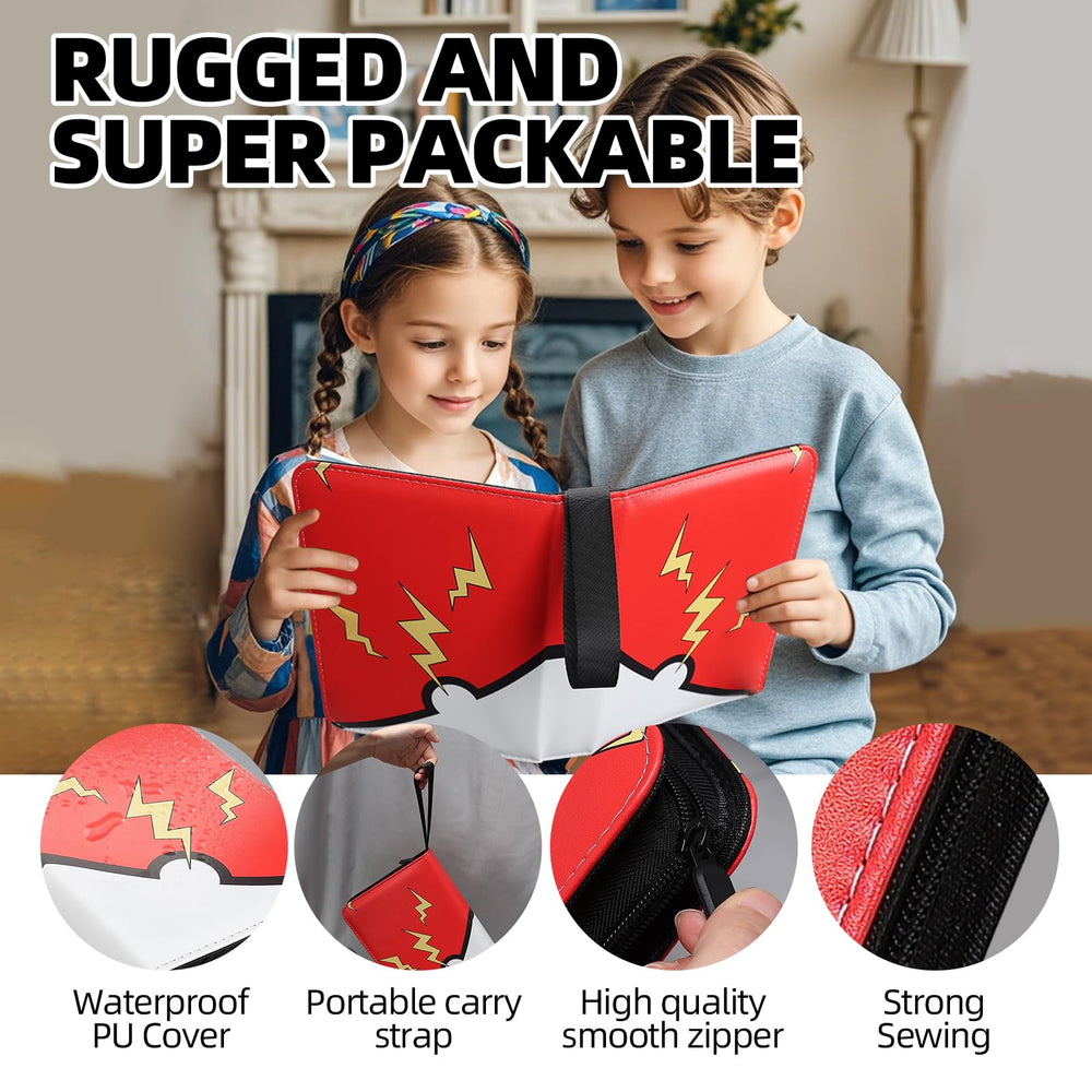 FootJKYX four-pocket card binder keeps pockets accessible.