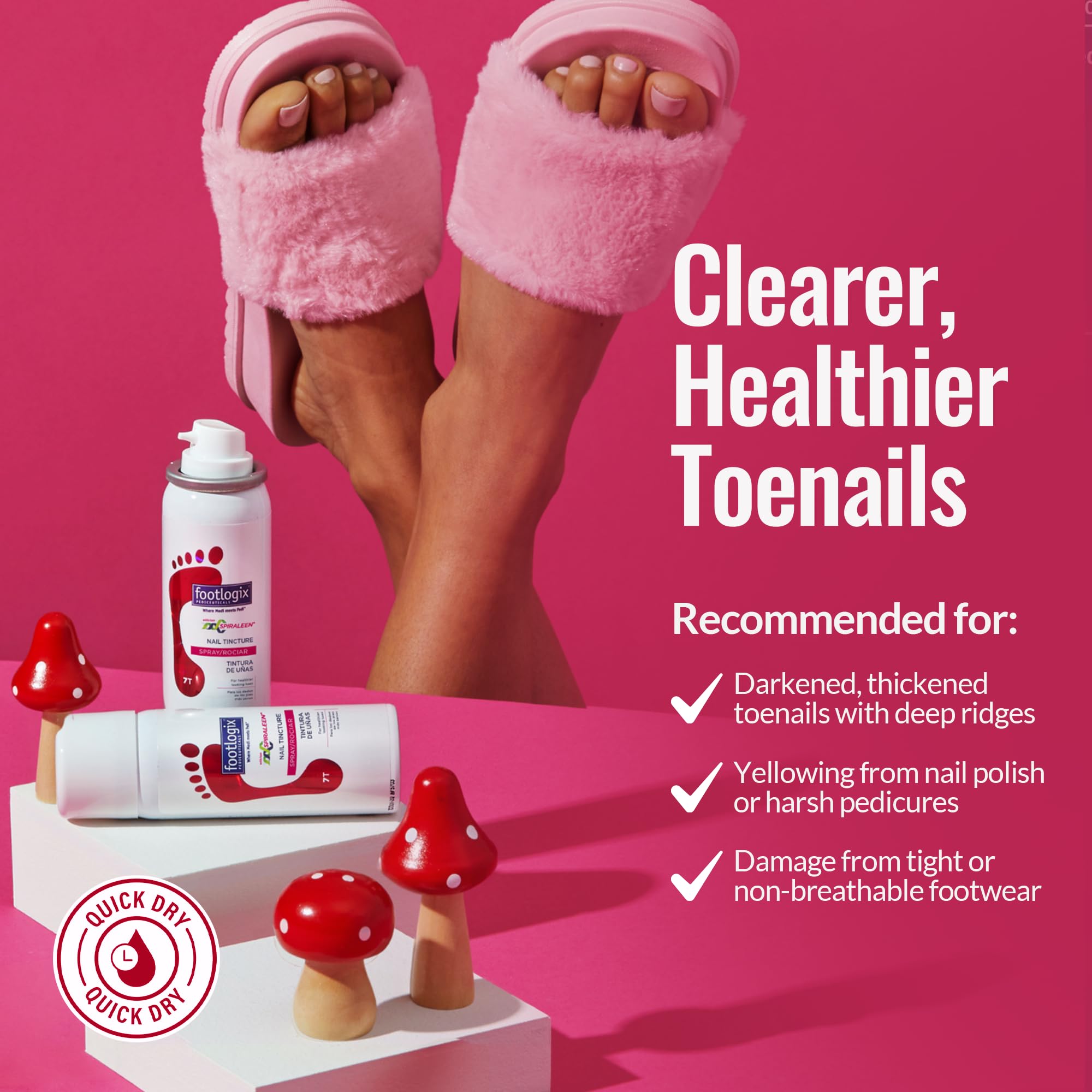 Footlogix bottle close-up with avocado oil for healthy nails.
