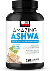 Force Factor Amazing Ashwa daily-serving tablet helps support mood and energy.