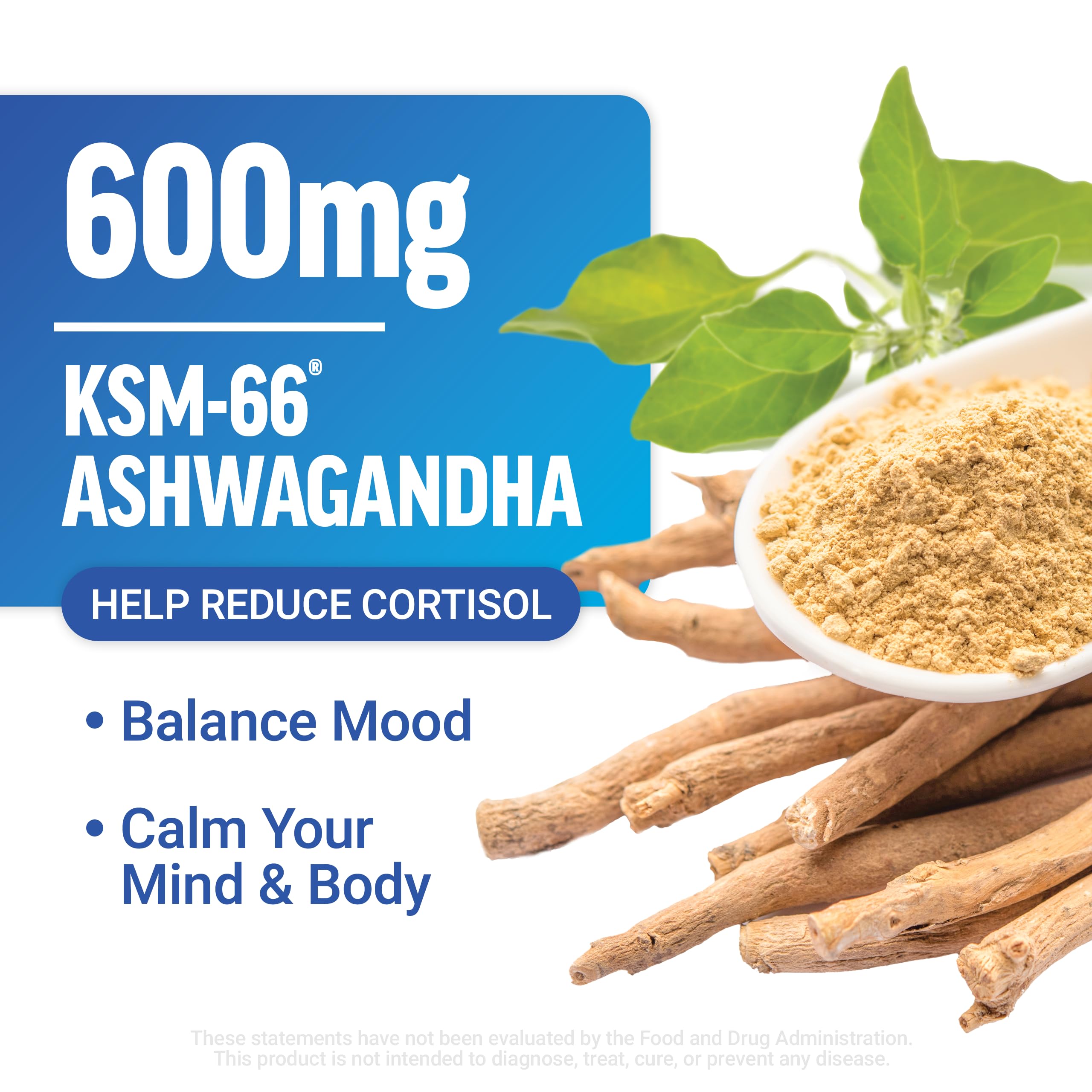 KSM-66 Ashwagandha logo and label on Force Factor product