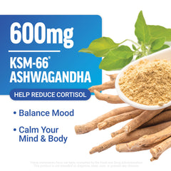 KSM-66 Ashwagandha logo and label on Force Factor product