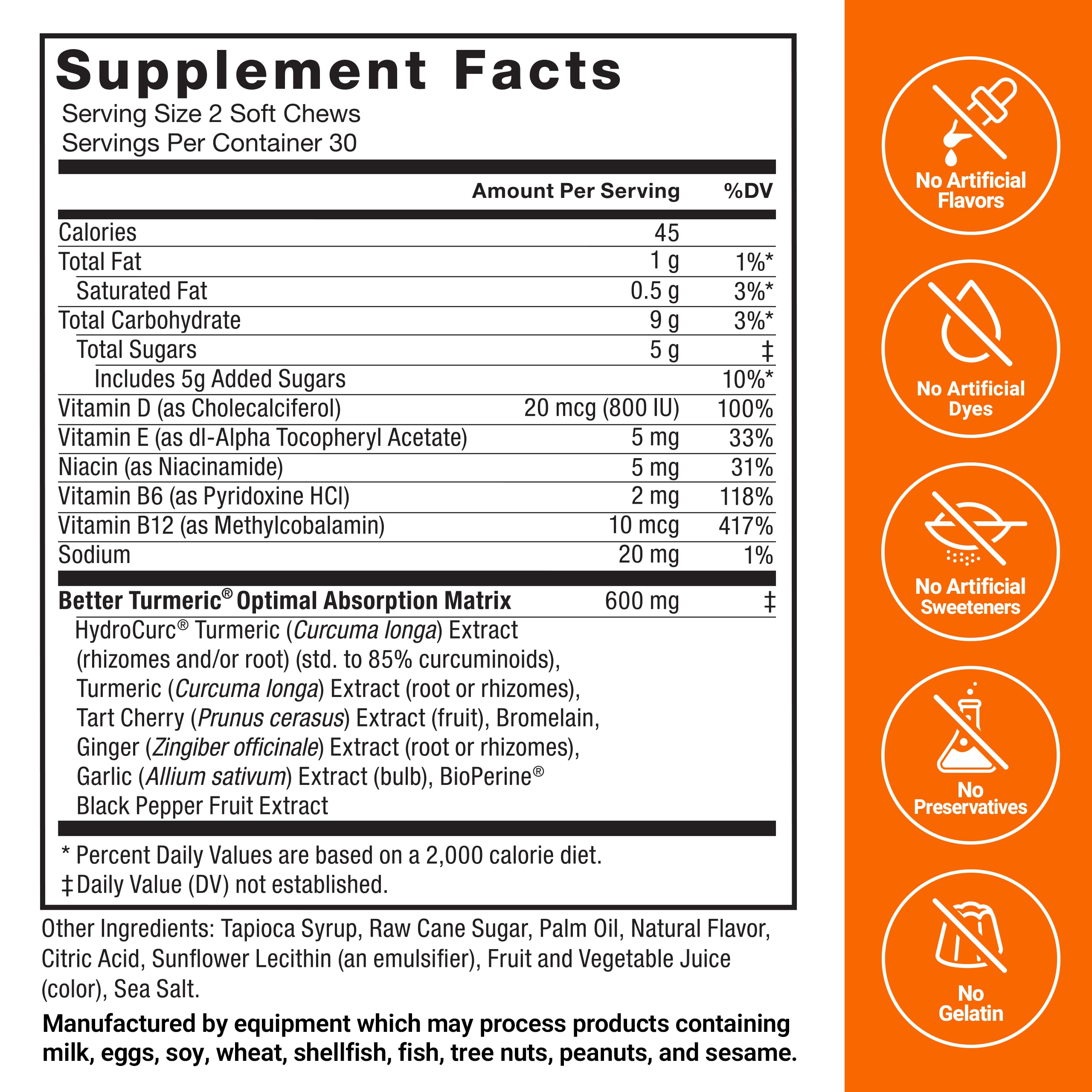 Force Factor Better Turmeric with ginger and garlic for soothing notes.
