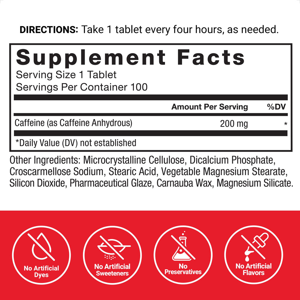 Force Factor caffeine tablets on gym bench for an endurance and stamina boost.