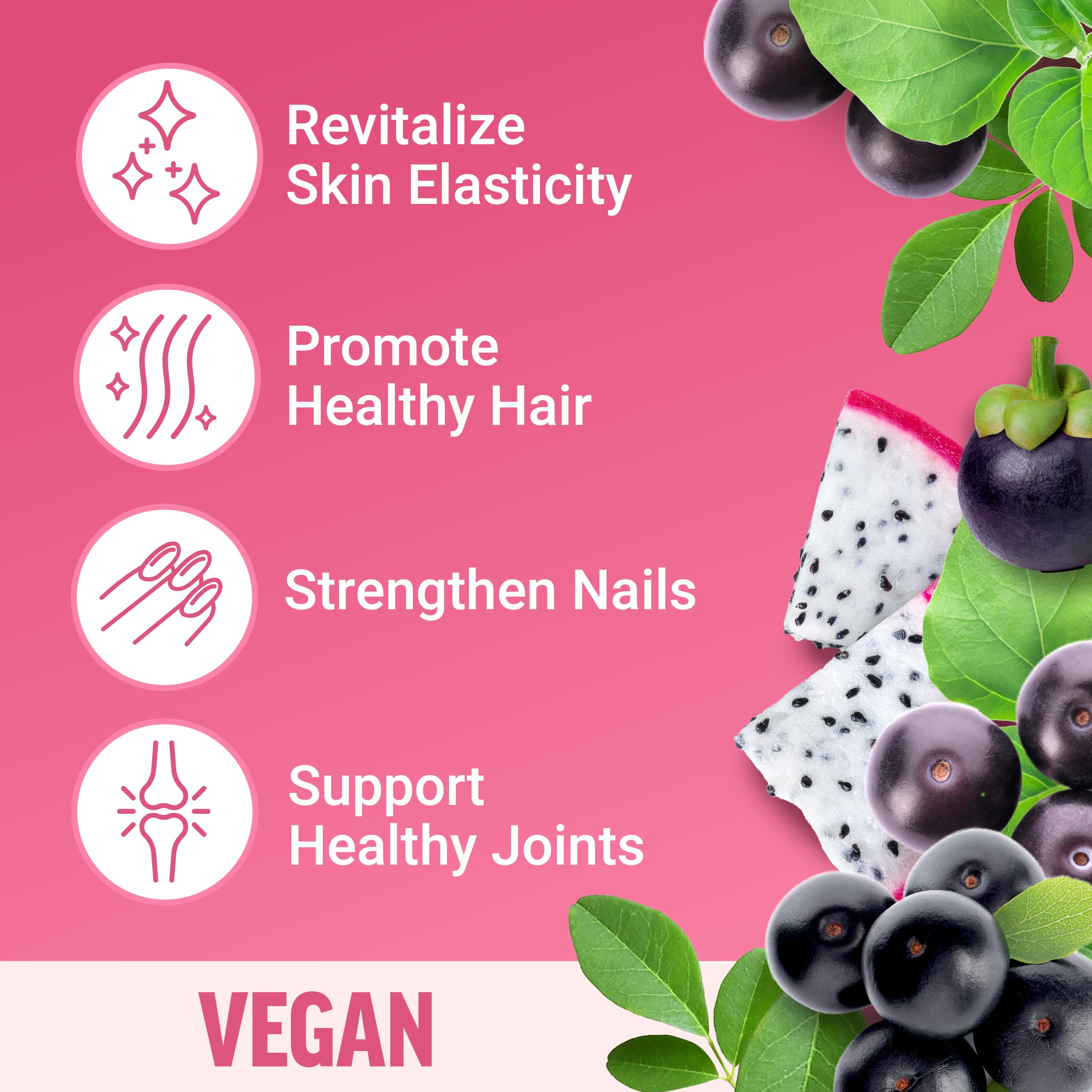Close-up of two chews from Force Factor Collagen Boosting Soft Chews for daily use.