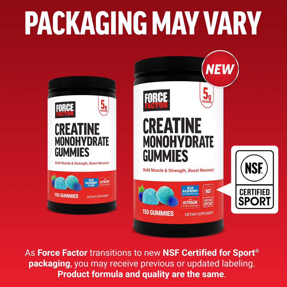 Force Factor Creatine Gummies gummies-on-hand, perfect for on-the-go training.