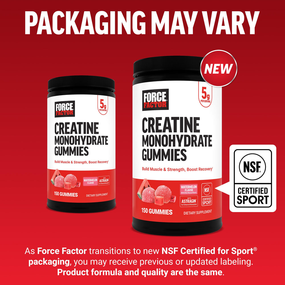 Force Factor Creatine Gummies orange flavor close-up with bright hue.