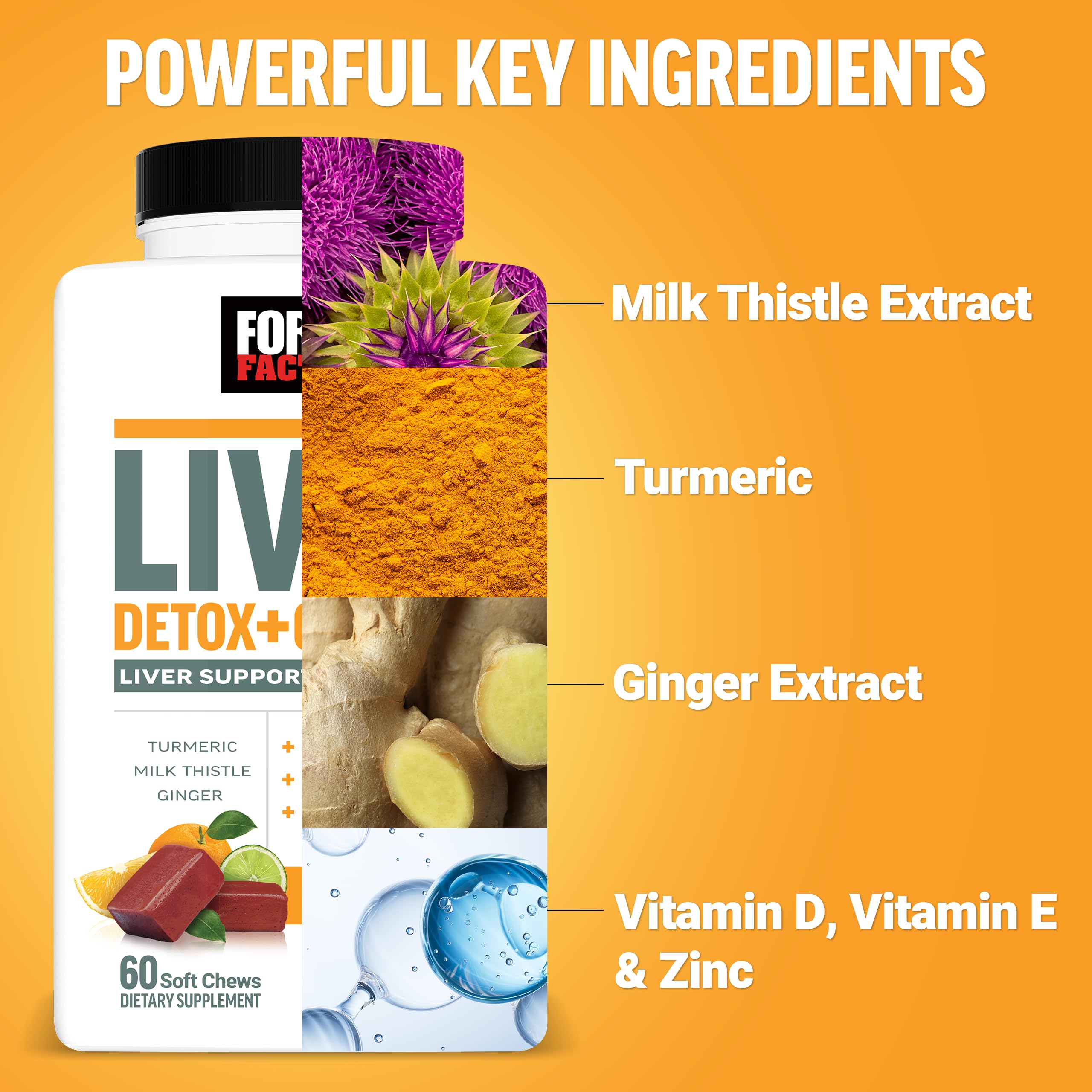Force Factor Liver Detox Soft Chews in hand for on-the-go wellness.
