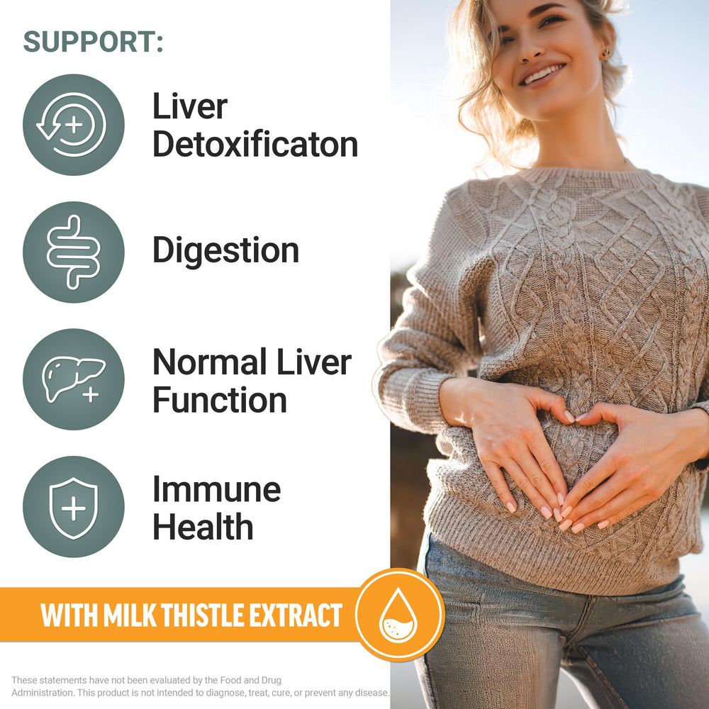 Force Factor Liver Detox Soft Chews label closeup highlighting standardized 80% silymarin.