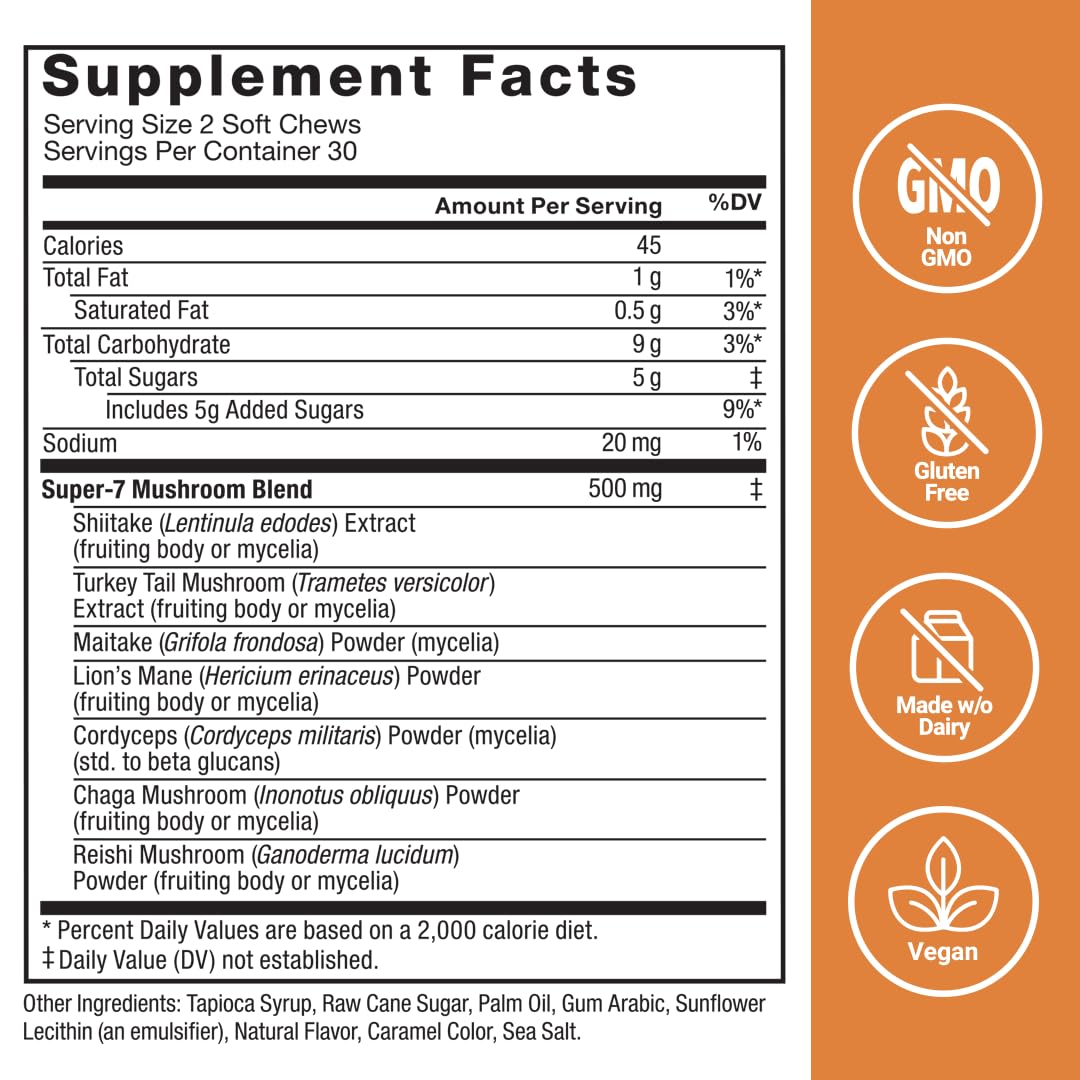 Force Factor Modern Mushrooms fruiting body extracts emphasize high-nutrient mushrooms.