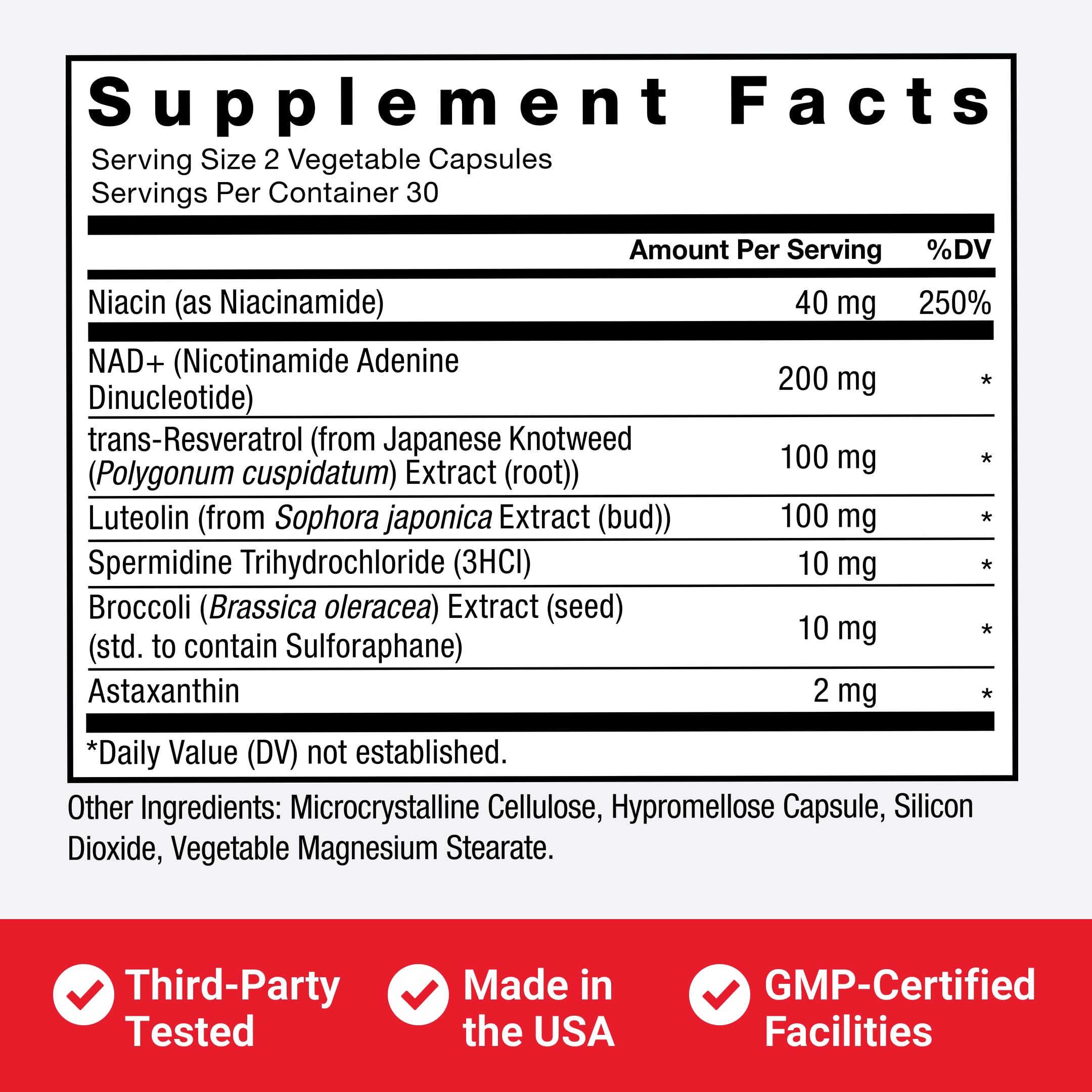 Force Factor NAD+ quick-dissolving capsules deliver fast-acting support.