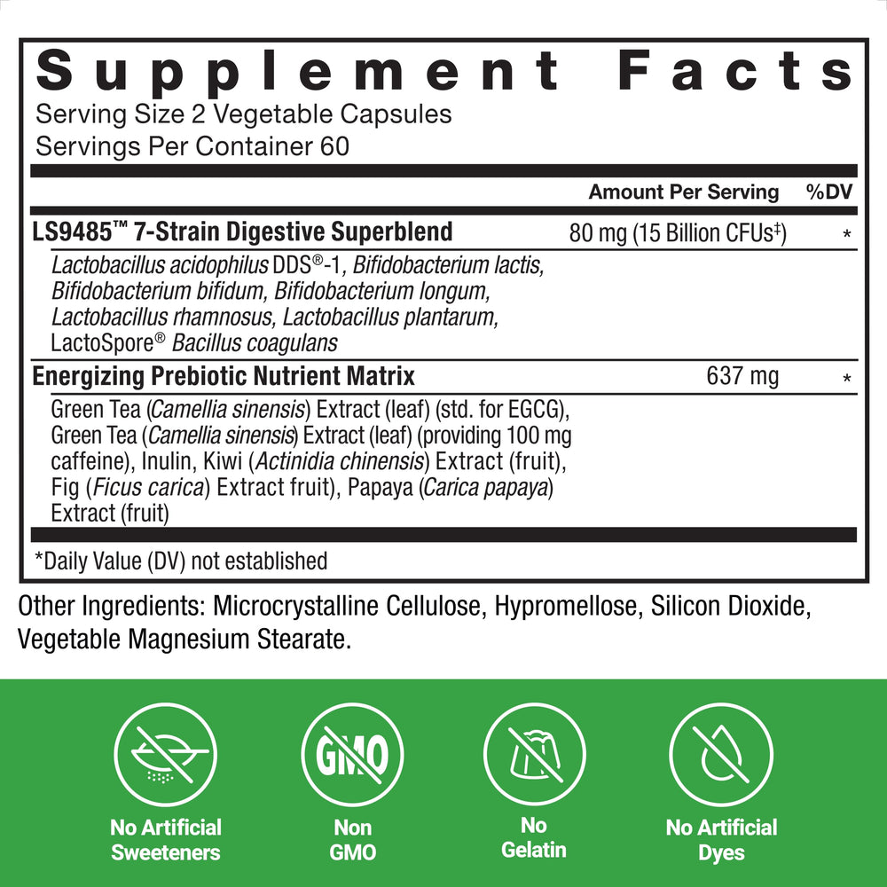 ProbioSlim with green tea EGCG and caffeine for a subtle energy lift