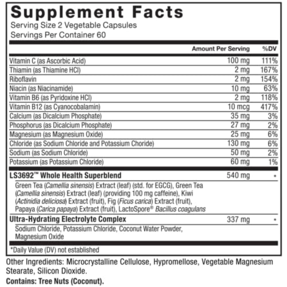 Force Factor ProbioSlim nutrition facts label detail