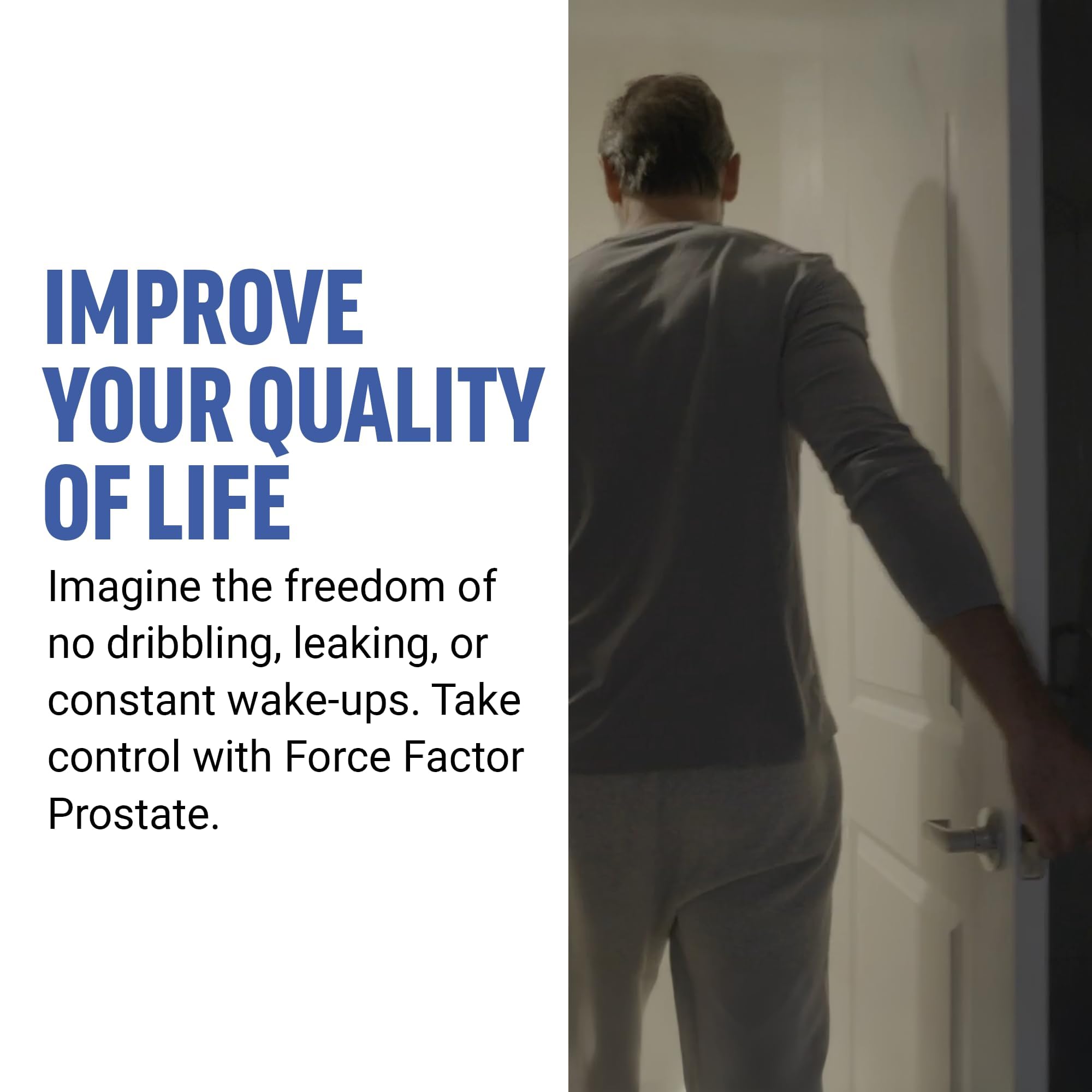 Force Factor Prostate active ingredients visual highlighting natural support.