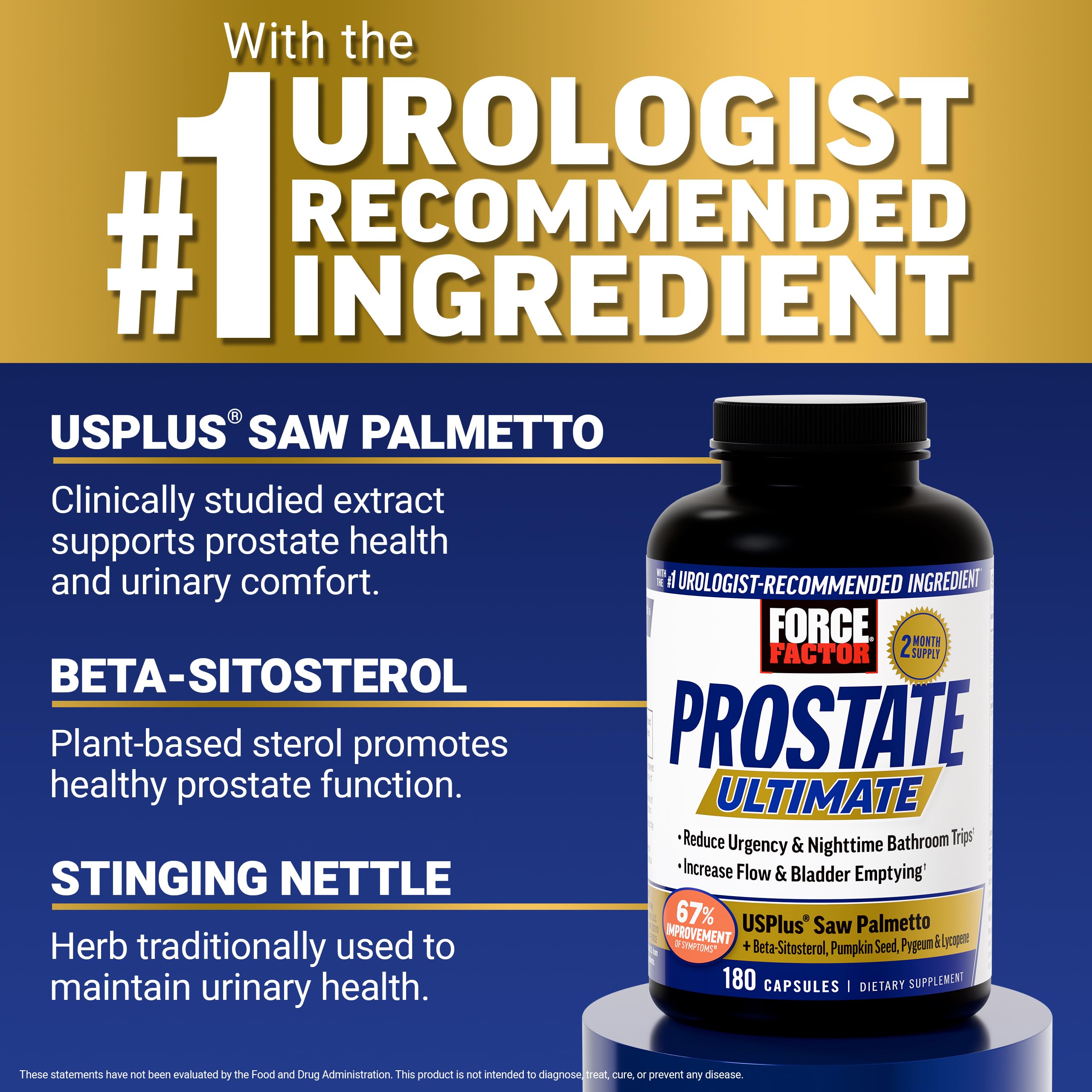 Force Factor Prostate Ultimate capsules close-up for convenient daily use.