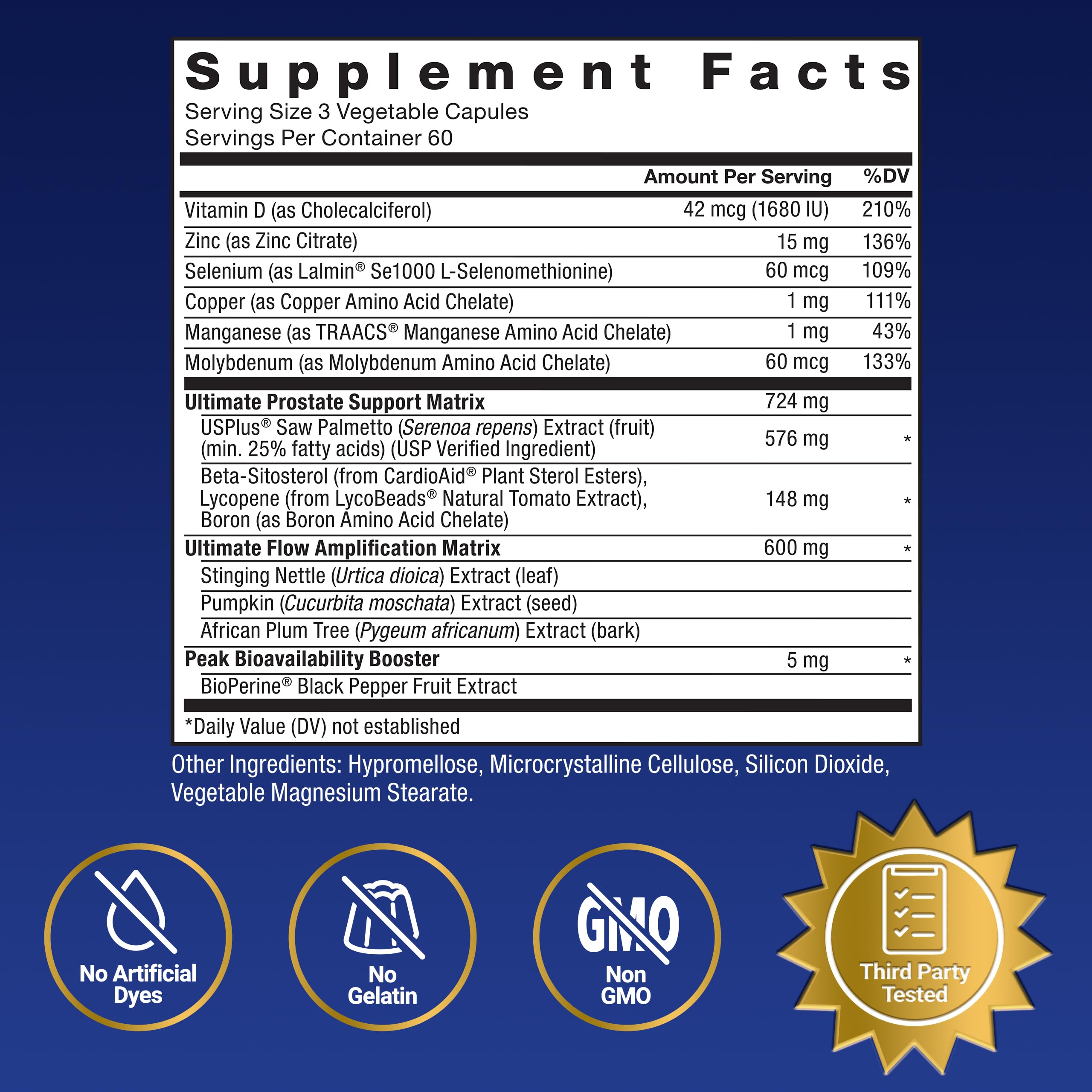 Force Factor Prostate Ultimate pumpkin seed content shown for prostate support.