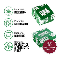 Force Factor Smarter Greens Soft Chews closeup texture highlighting chewy, flavorful greens.