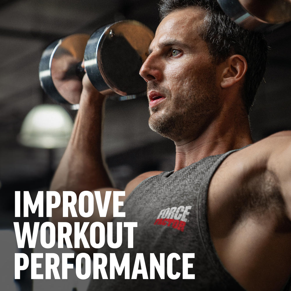 Daily-use setup for Force Factor Test X180 Alpha V2 in a gym routine.