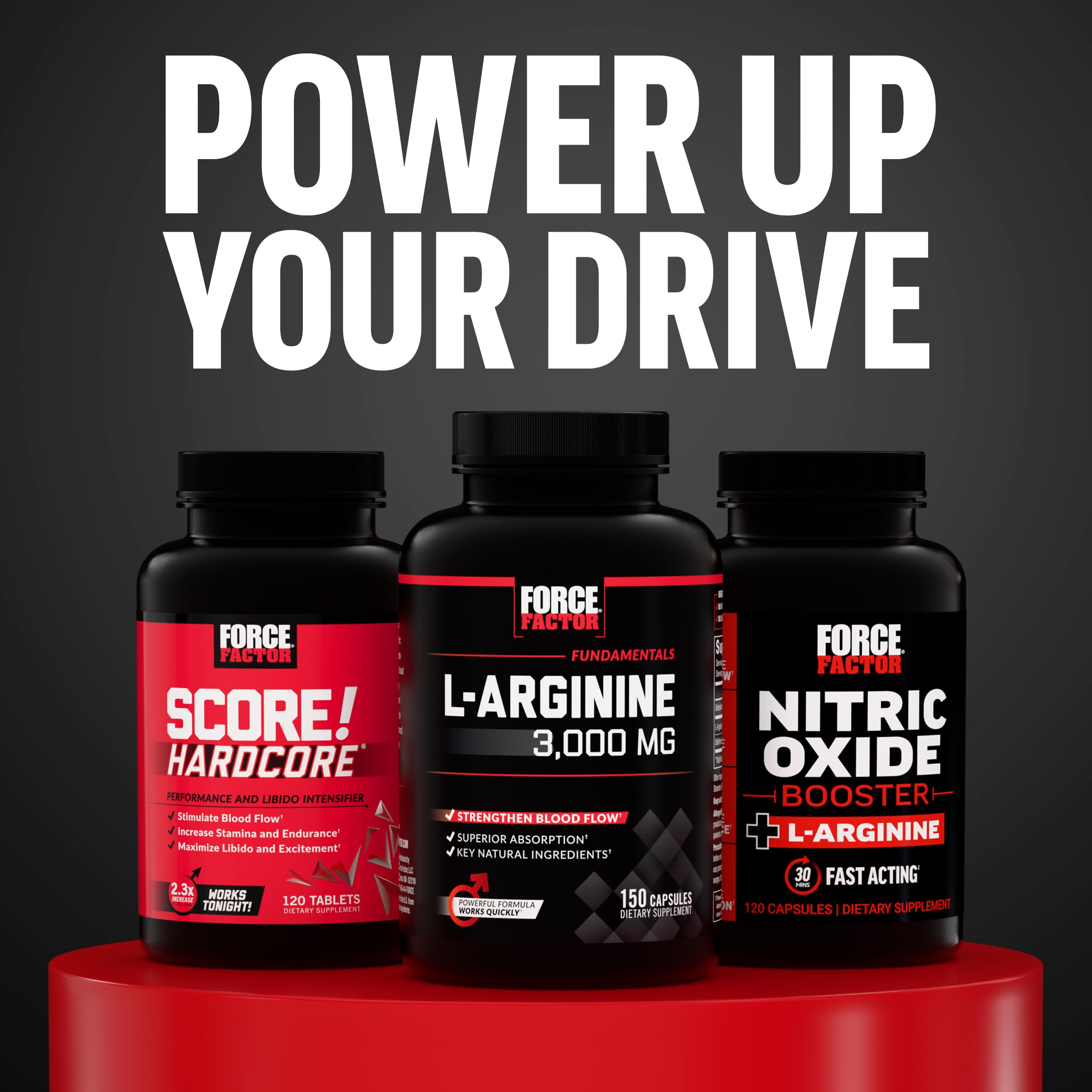 Bottle shown in a daily routine setup with Force Factor Test X180 Boost.