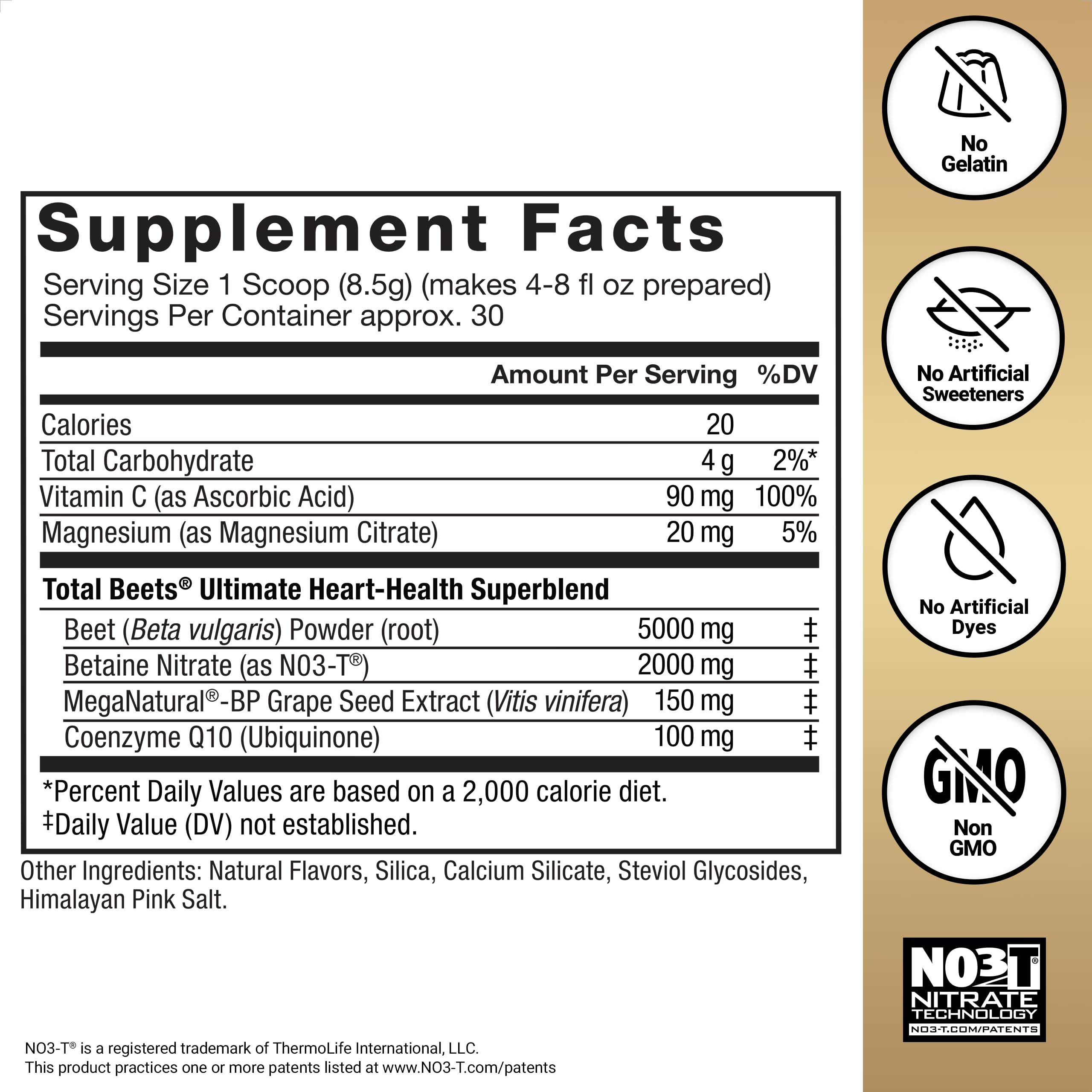Force Factor Total Beets 30 servings tub captured as everyday wellness.