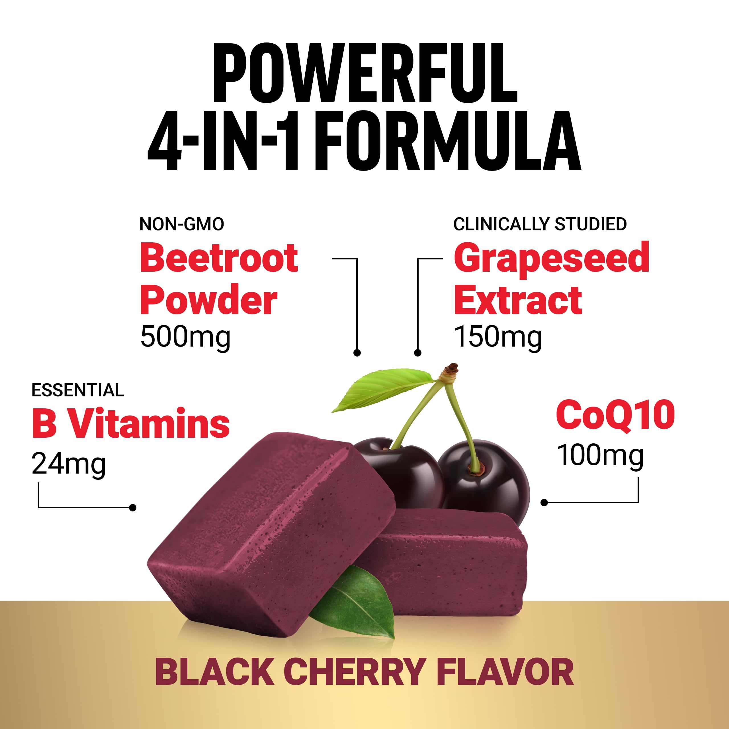 Beetroot powder component highlighted in Force Factor Total Beets for natural blood flow support.