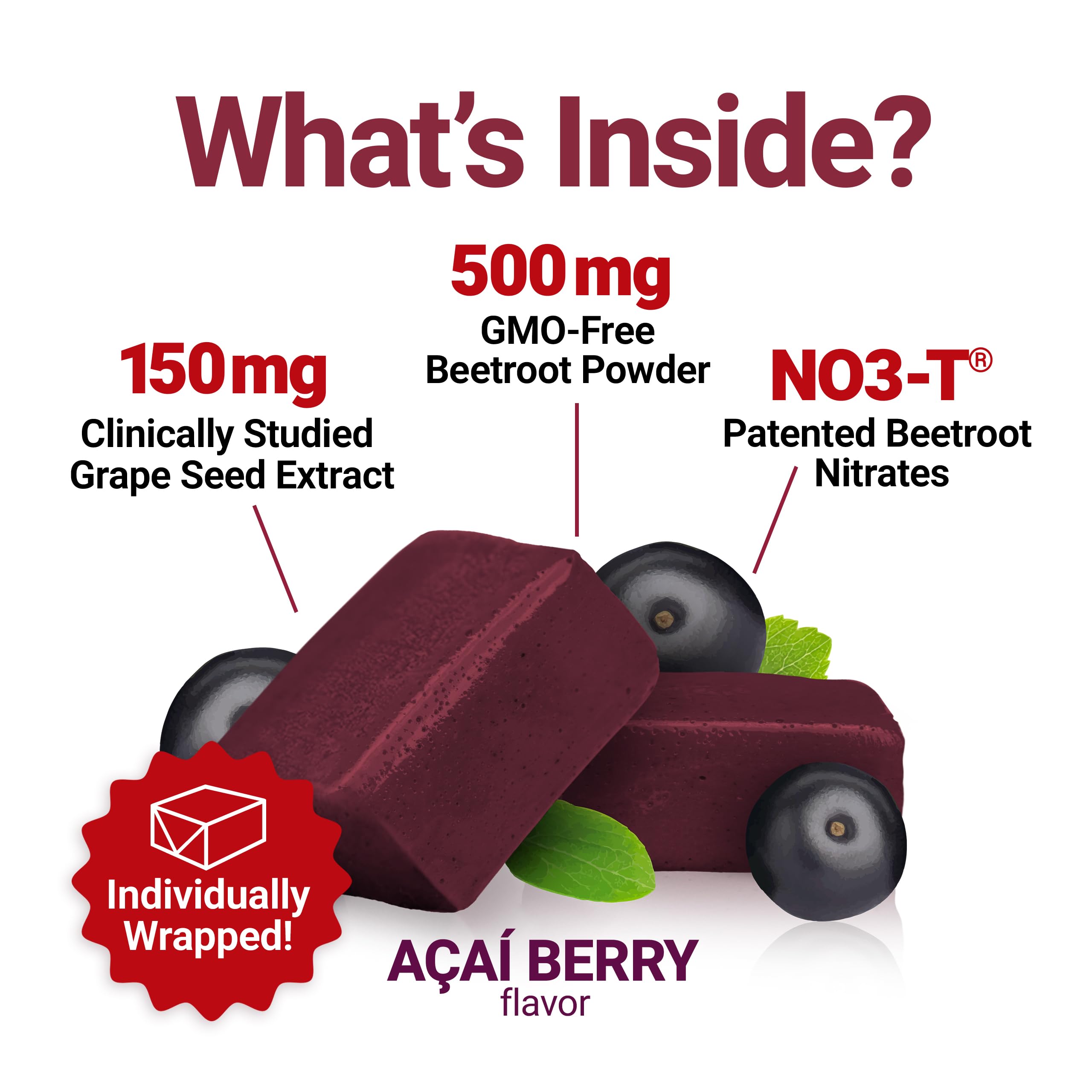 Force Factor Total Beets chews serving two per day for nitric oxide support.