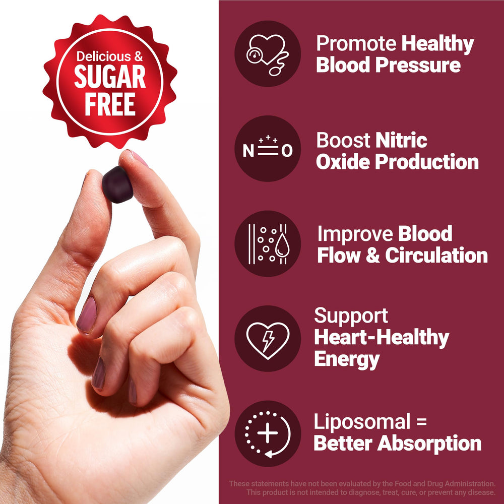 Force Factor Total Beets Gummies closeup showing berry flavor for daily wellness.