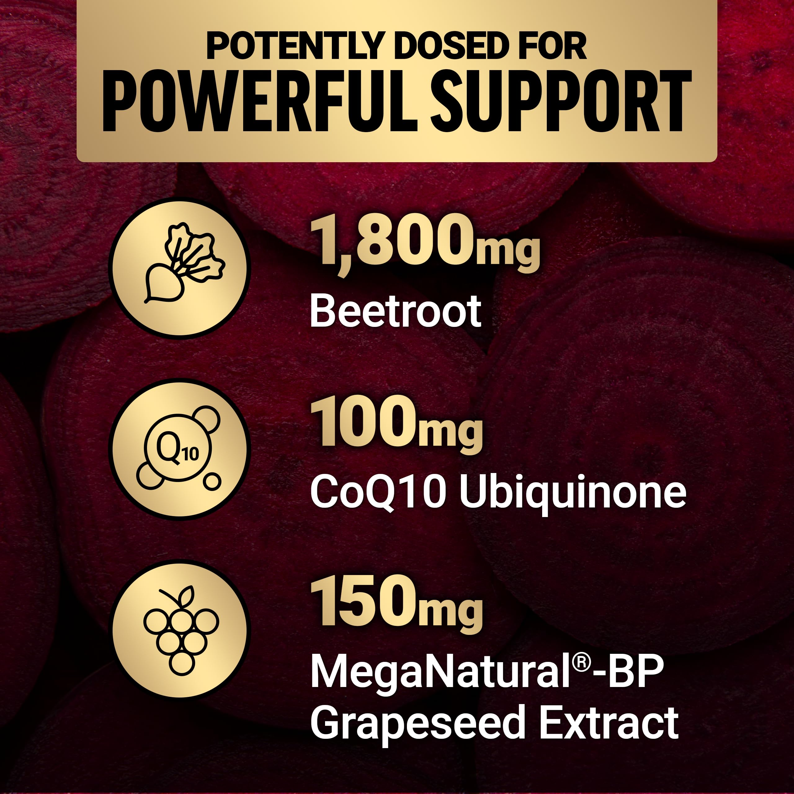 Force Factor Total Beets capsules spotlight organic beet root powder and nitric oxide support.