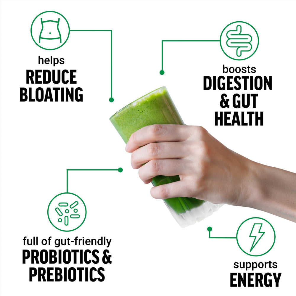 Force Factor Smarter Greens scoop demonstrates easy measuring for quick nutrition.