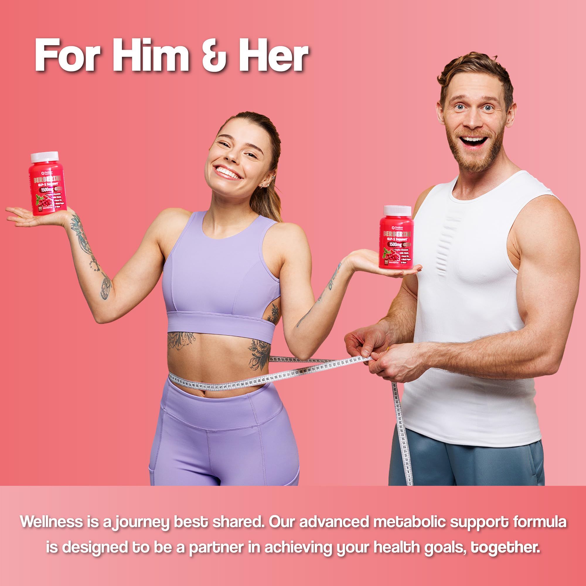 Forebear Berberine 1500mg packaging emphasizes non-GMO vegan and third-party tested quality.