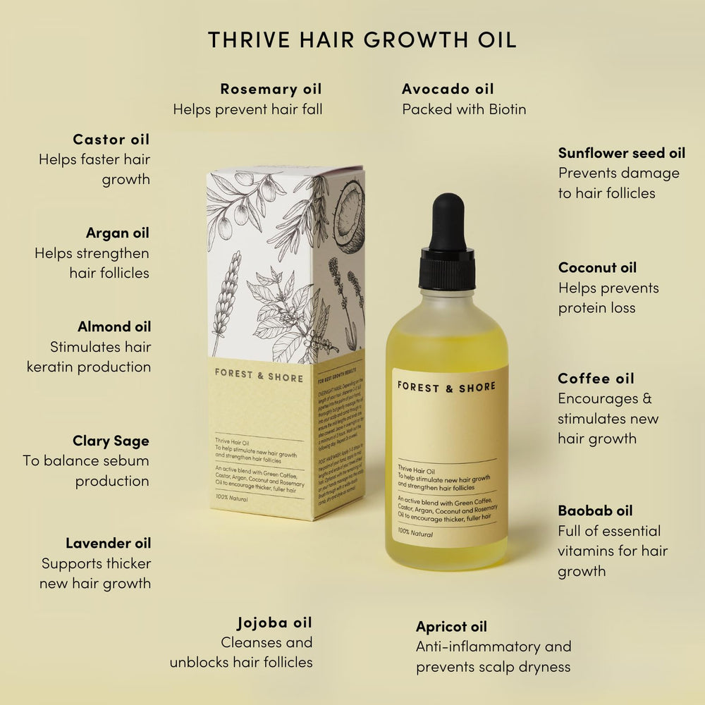 Forest & Shore applying oil to scalp during routine massage