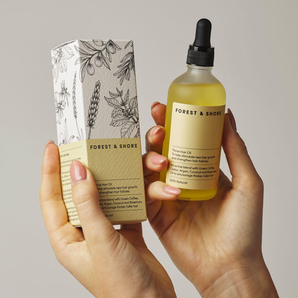 Forest & Shore overnight hair oil routine for deep hydration