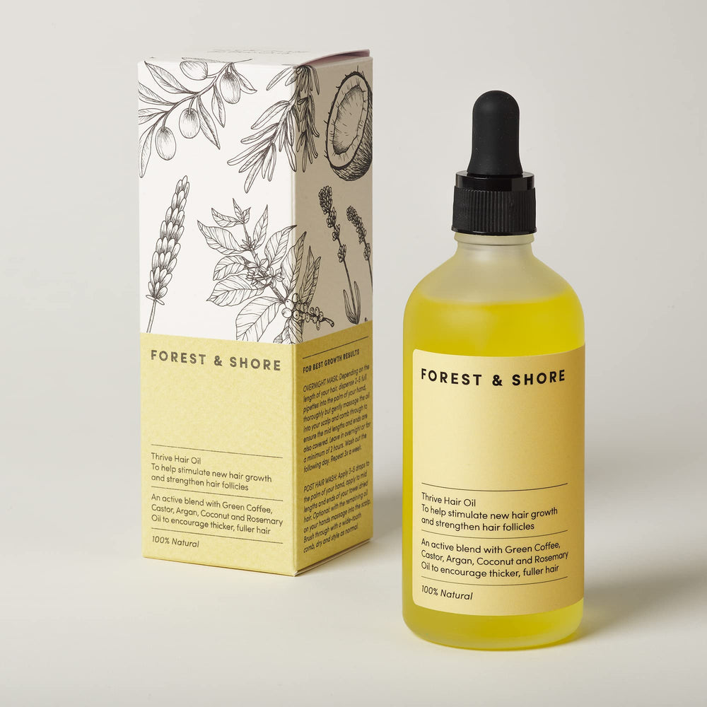 Forest & Shore thicker-looking hair after natural nourishment