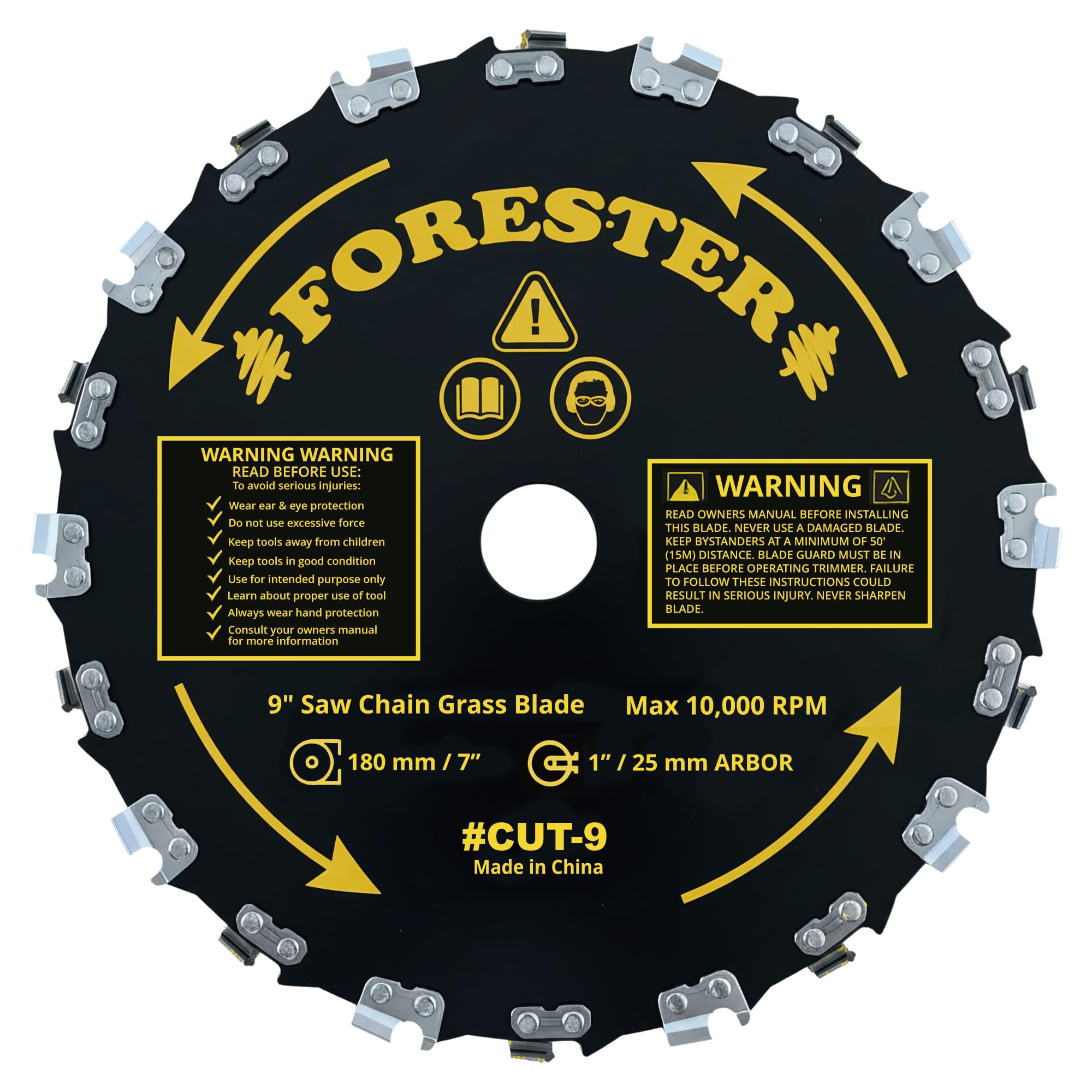FORESTER heavy-duty trimmer friendly design for higher horsepower machines during demanding cuts.