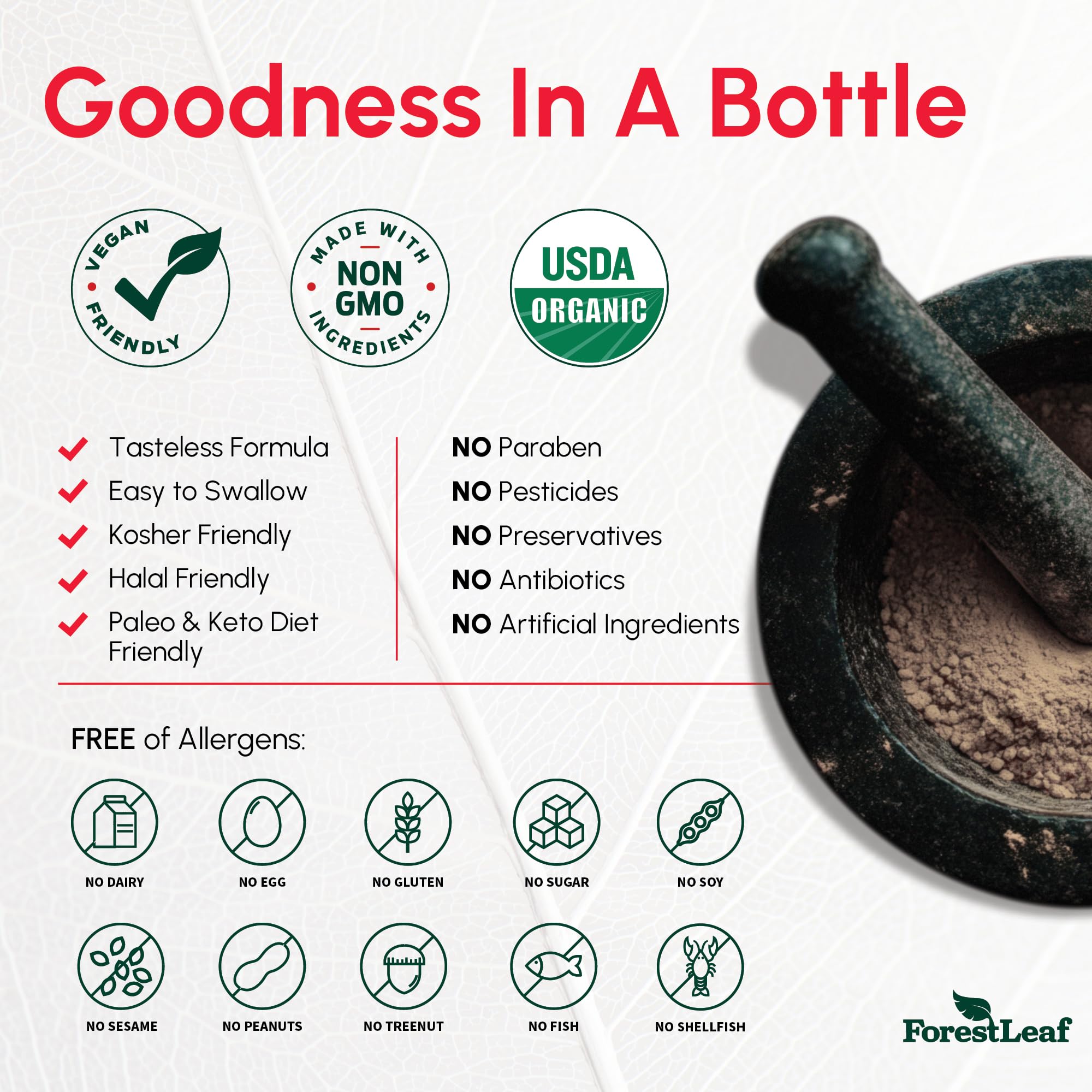 ForestLeaf 1200 mg ACV capsules bottle highlights high-strength daily option