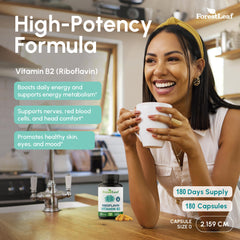 ForestLeaf B2 riboflavin is non-GMO and gluten-free for clean supplementation.